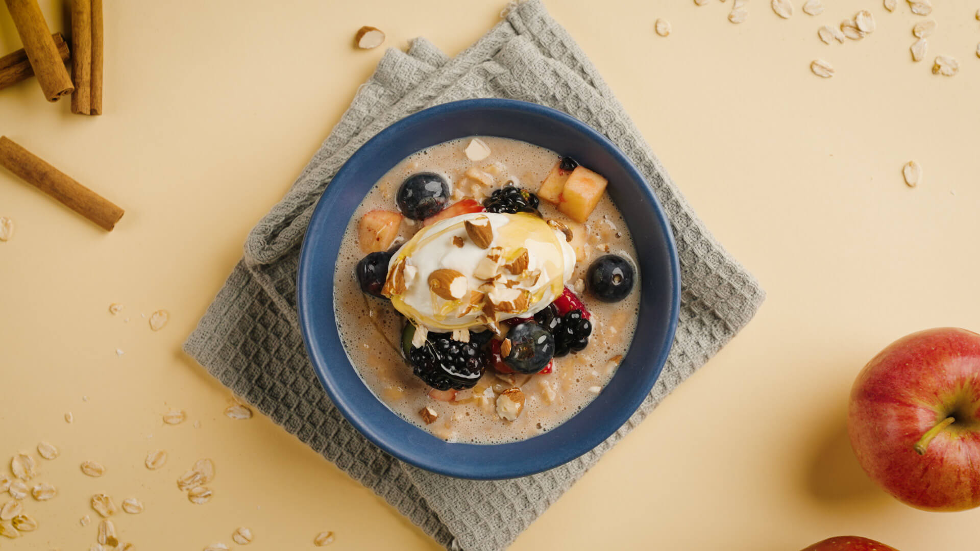 Whey Protein Porridge With Apple Pie-Flavour (Recipe)